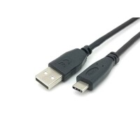 equip USB 2.0 Type-A to C, M M, 2.0m, Black