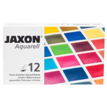 JAXON Aquarellfarbkasten 12ST 1 2 Näpfe sortiert