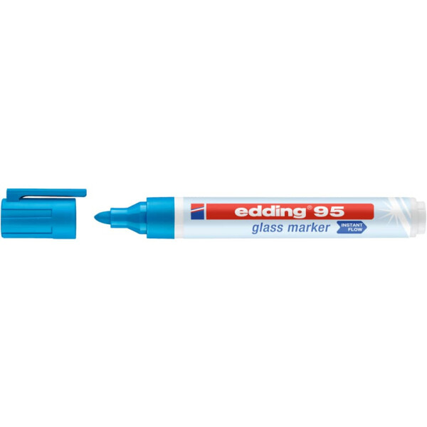 EDDING Glasmarker 95, 1,5-3 mm, hellblau