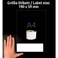 AVERY Zweckform Rollen-Etiketten Ordner-Etiketten, 59 x 190 mm, 1 Rolle 110 Etiketten, weiß