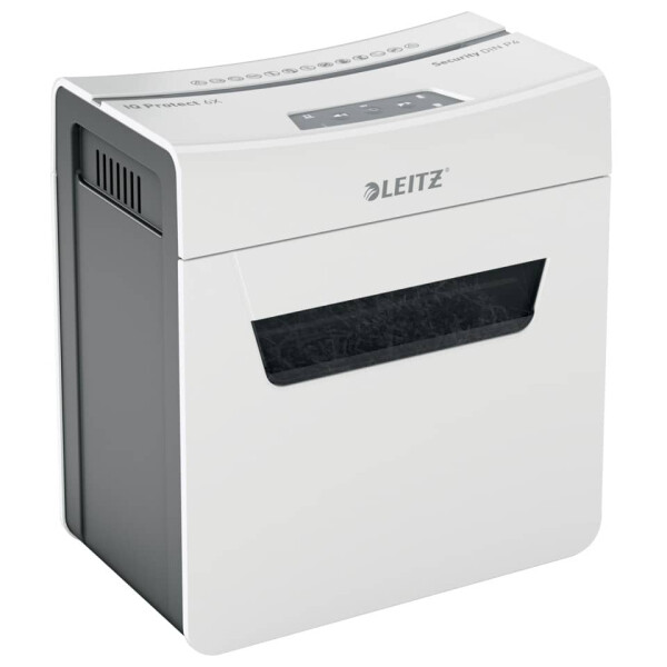 LEITZ Aktenvernichter IQ Protect Premium 6X, Partikelschnitt 4x40mm, 6 Blatt, wei&szlig; 8090-00-00