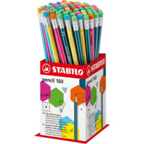 STABILO Bleistift mit Radierer pencil 160 Kleindisplay, 72 Teile