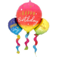 AMSCAN Folienballon Happy Birthday Balloons