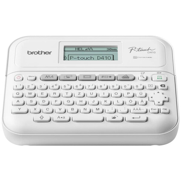 BROTHER Beschriftungsger&auml;t P-touch D410VP QWERTZ, wei&szlig; PTD410VPRG1
