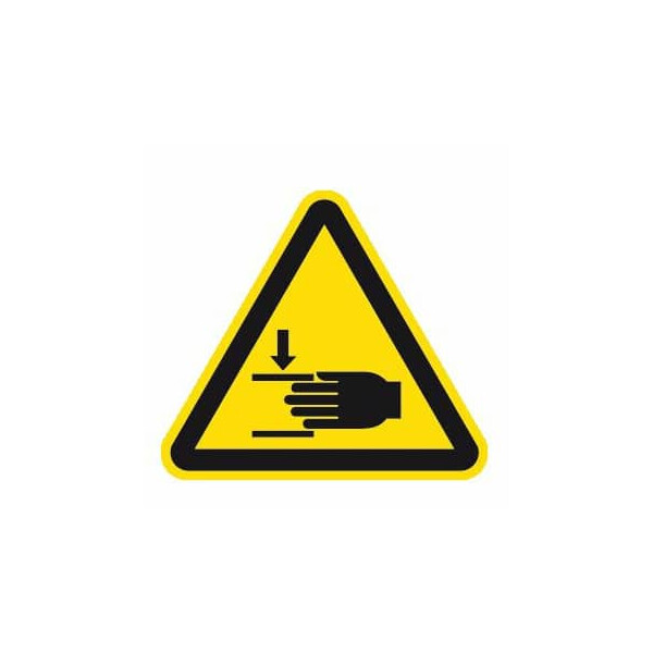 moedel Warnschild "Warnung vor Handverletzungen" 100 mm Folie selbstklebend