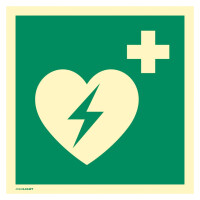 MOEDEL Automatisierter ext. Defibrillator ISO 7010,...