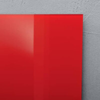 sigel Glas-Magnettafel Artverum, 120x90cm, rot