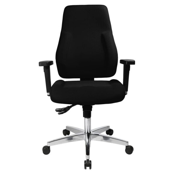 TOPSTAR Drehstuhl P91 mit Armlehnen und Hartbodenrollen, schwarz PI99GBC0H