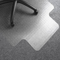 FLOORTEX Bodenschutzmatte für niederflorige Teppichböden, 120 x 90cm, transparent, mit Lippe, bis 6 mm Teppichhöhe