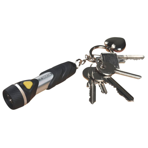 VARTA Taschenlampe Day Light Key Chain LED, schwarz silber 16605 101 421