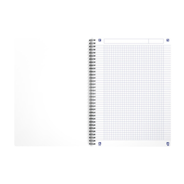 OXFORD Spiralblock My RecUp, A4, 90 Blatt, kariert, blau 400166085