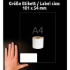 AVERY Zweckform Rollen-Etiketten Paketaufkleber, 54 x 101 mm, 12 Rolle 2.640 Etiketten, weiß