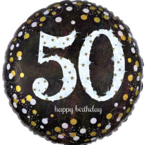 AMSCAN Folienballon Happy Birthday 50 Sparkling 43cm D.