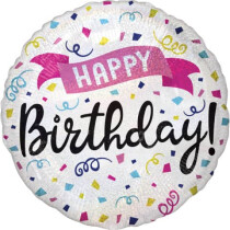 AMSCAN Folienballon Happy Birthday Sparkle