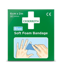Cederroth Pflaster Soft Foam Bandage Blue 6 cm x 2 m