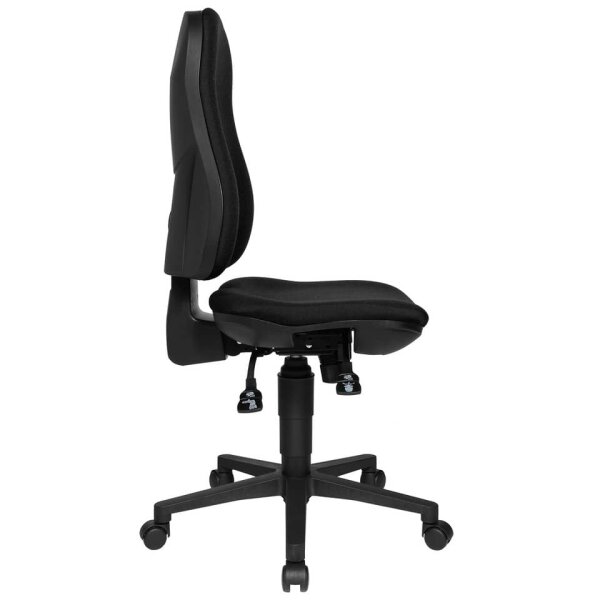 TOPSTAR Drehstuhl Support SY ohne Armlehnen, mit Hartbodenrollen, schwarz 8550G20H