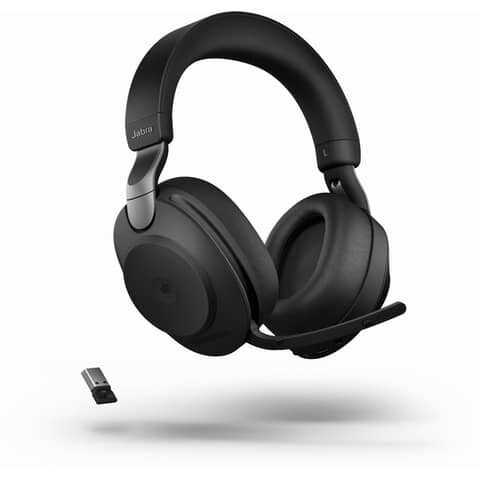 JABRA Jabra Evolve2 85 Headset, Stereo, kabellos, schwarz Bluetooth, inkl. Link 380 USB-A