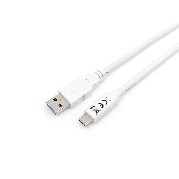 EQUIP USB-Kabel 3.2 Gen 1, Type-C to A, 2m, M M, 5Gbps, weiß 128364