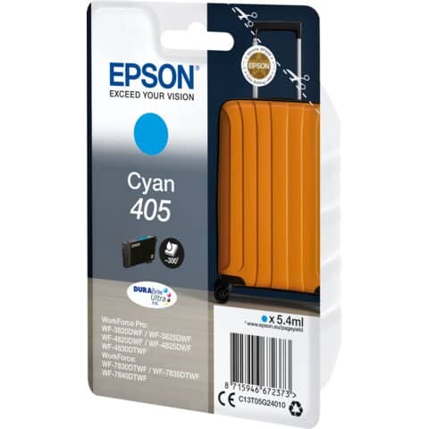 EPSON Original Epson Tintenpatrone cyan (C13T05G24010,T05G240,405,T05G2,T05G24010)