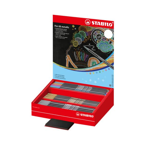 STABILO Fasermaler Pen 68 metallic sortiert im Display