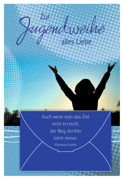 SUSY CARD Grußkarte Jugendweihe "Jubelnde Hände"