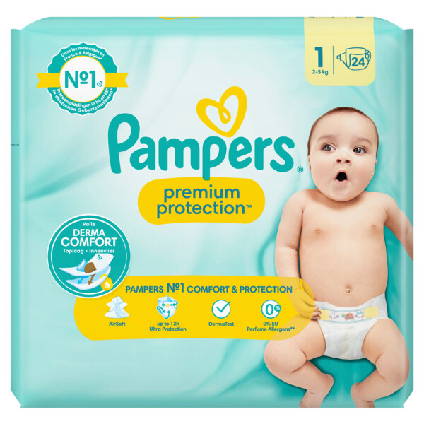 Pampers Windeln Premium Protection New Baby, Größe 1 Newborn