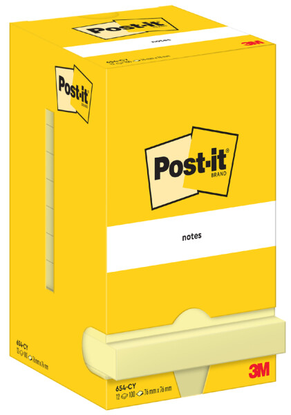 Post-it Haftnotizen Notes, 76 x 76 mm, gelb