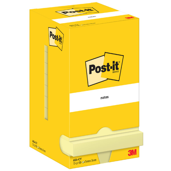 Post-it Haftnotizen notes, 76 x 76 mm, gelb