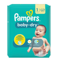 Pampers Windeln baby-dry Größe 1 Newborn, 2-5 kg