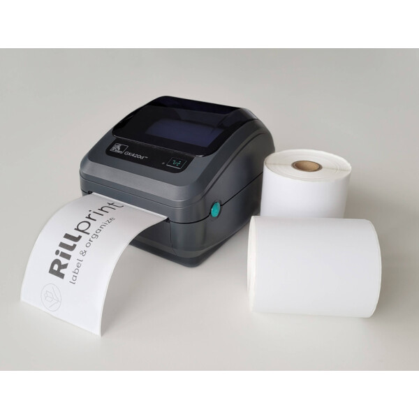 rillprint Rollenetiketten Zebra, 102 x 150 mm, weiß