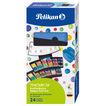 Pelikan Deckfarbkasten ProColor 735, 24 Farben, schwarz blau