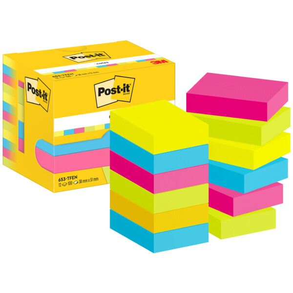 Post-it Haftnotizen notes, 51 x 38 mm, Energetic Collection