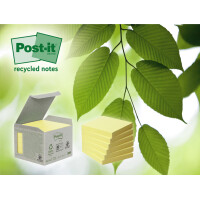 Post-it Haftnotizen super sticky Recycling notes, gelb