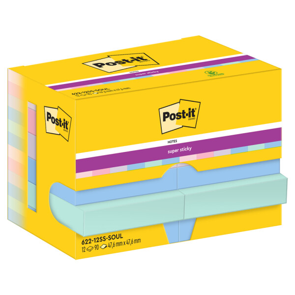 Post-it Haftnotizen super sticky notes, 47,6 x 47,6 mm