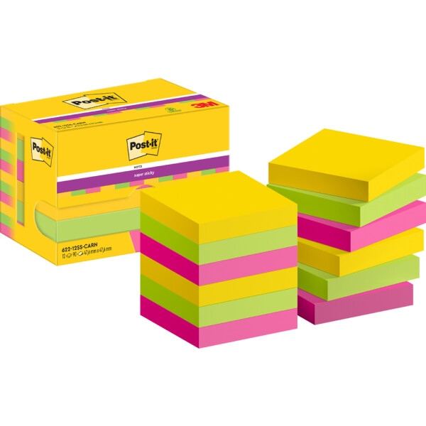 Post-it Haftnotizen super sticky notes, 47,6 x 47,6 mm