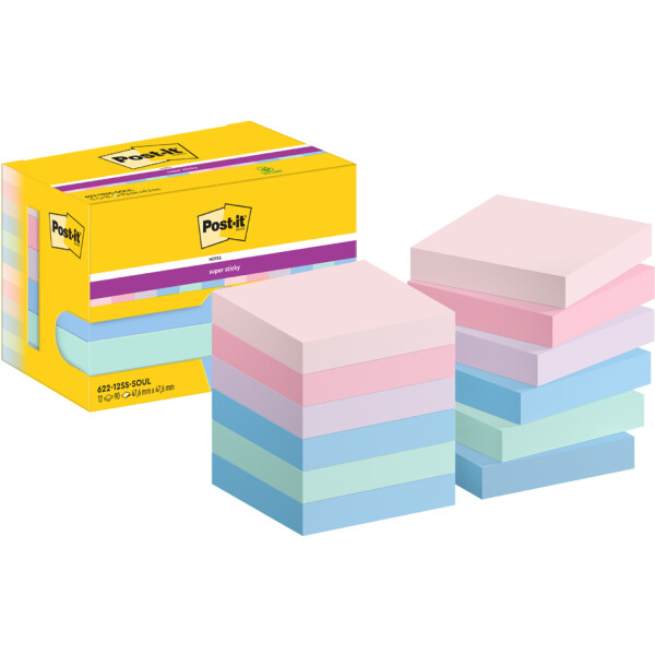 Post-it Haftnotizen super sticky notes, 47,6 x 47,6 mm