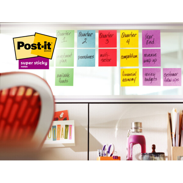 Post-it Haftnotizen super sticky notes, 47,6 x 47,6 mm