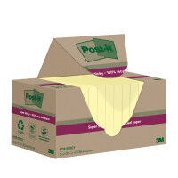 Post-it Haftnotizen super sticky Recycling notes, gelb