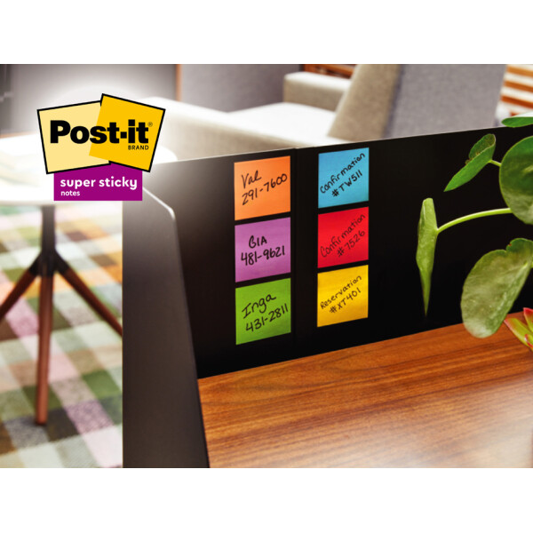 Post-it Haftnotizen super sticky notes, 76 x 76 mm, 8+4