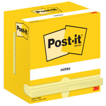 Post-it Haftnotizen Notes, 127 x 76 mm, liniert, gelb
