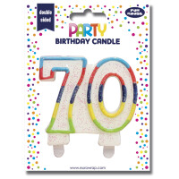 Clairefontaine Zahlenkerze "Glitter", Ziffer: 30