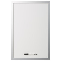 Bi-Office Design-Weißwandtafel, 600 x 200 mm, silber