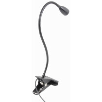 UNiLUX LED-Klemmleuchte SNOKE, flexibler Arm, schwarz