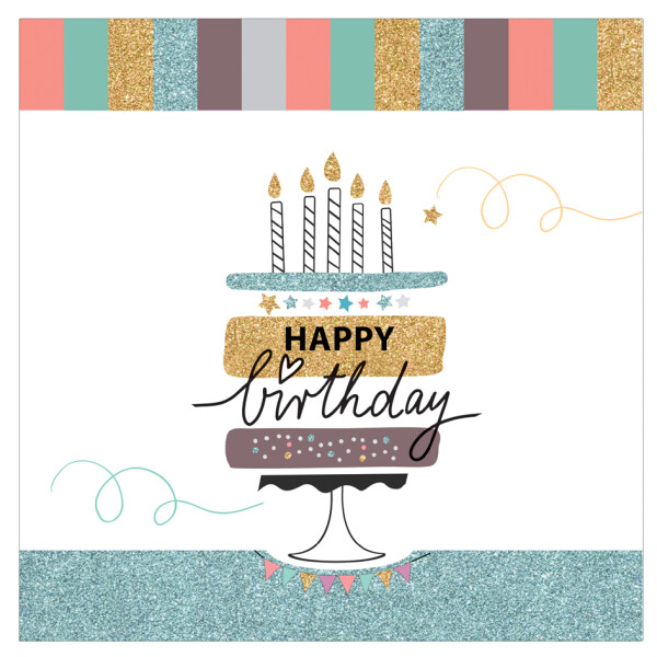 SUSY CARD Geburtstagskarte "Happy Eco B-day Cake"
