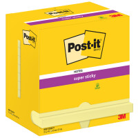 Post-it Haftnotizen super sticky notes, 76 x 76 mm, gelb