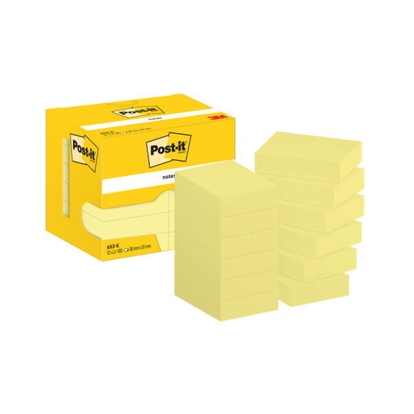 Post-it Haftnotizen notes, 51 x 38 mm, gelb