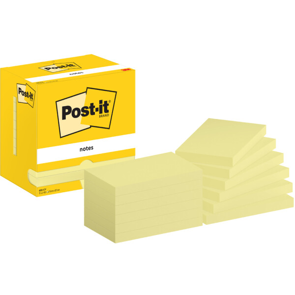 Post-it Haftnotizen notes, 51 x 38 mm, gelb