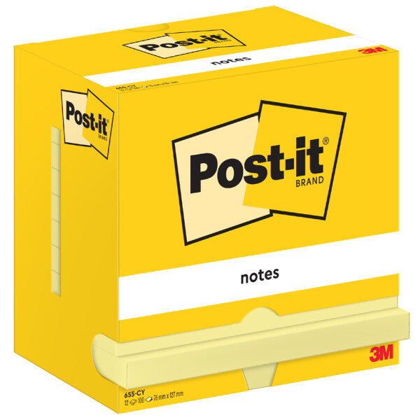Post-it Haftnotizen notes, 51 x 38 mm, gelb