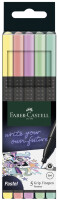 FABER-CASTELL Fineliner GRIP FINEPEN Pastell, 5er Etui