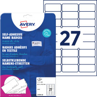 AVERY Zweckform Namensetiketten, 80 x 50 mm, weiß